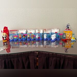 McDonald's Toy Collection with Red and Blue Accents